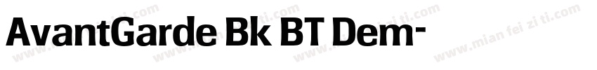 AvantGarde Bk BT Dem字体转换